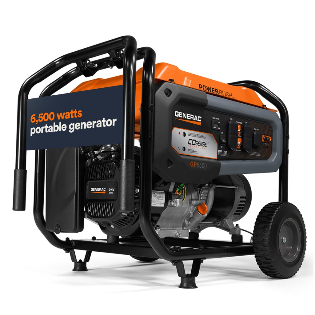 Generac GP Series 6500 COSENSEĀ® Portable Generator Generac GP Series 6500 COSENSEĀ® Portable Generator